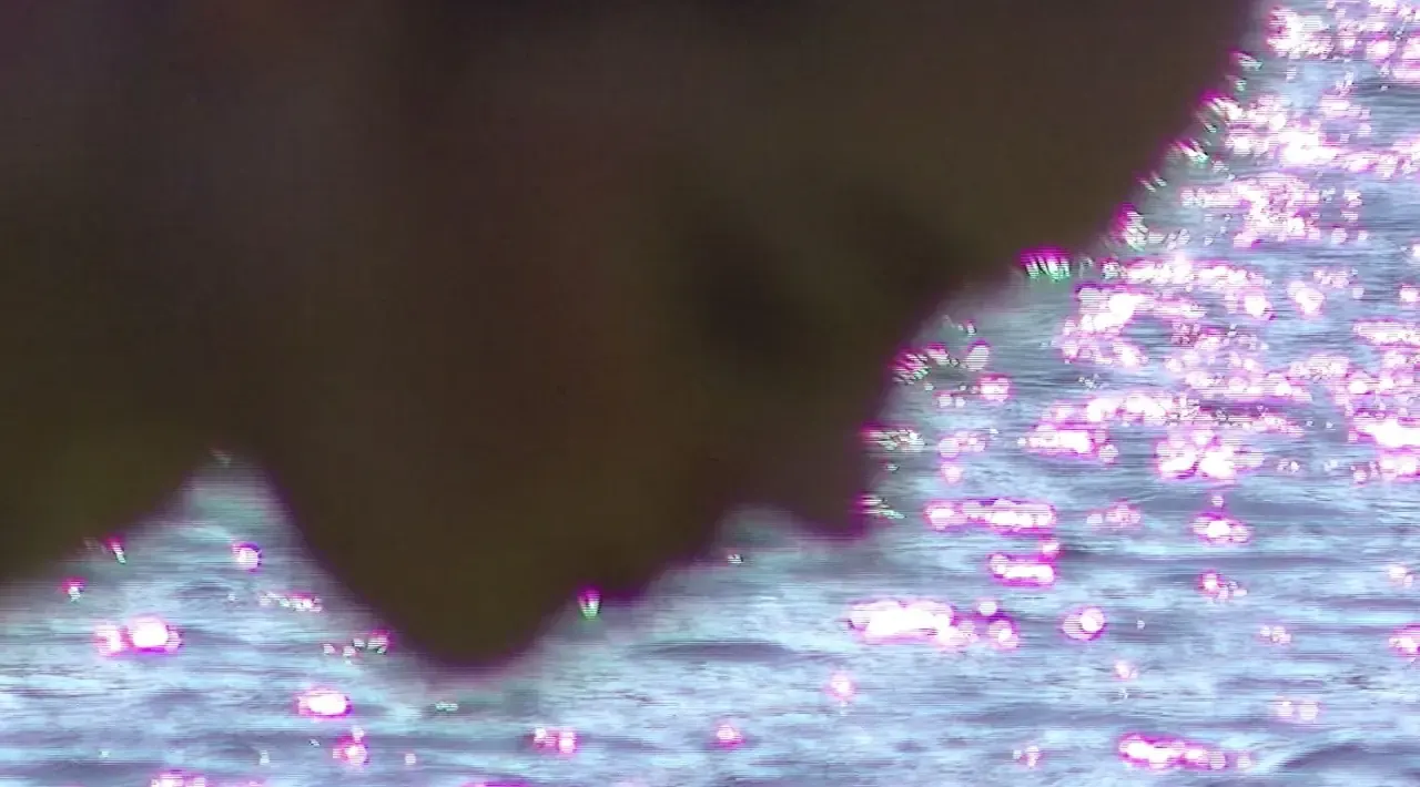 Sunlight glittering on water
